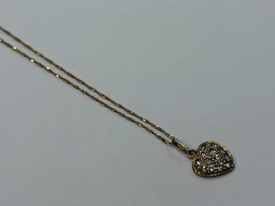 Златен дамски синджир със сърце – 3,30 г