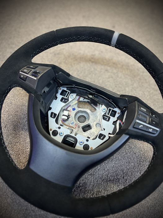 Volan piele Nappa Alcantara inel Bmw Seria 5 F10 F11 F07 F01 2010-2016