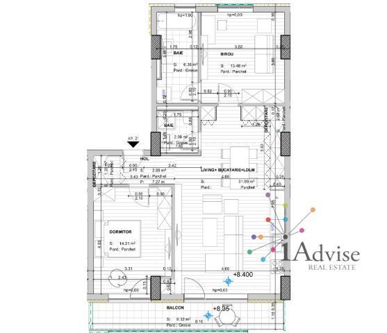 APARTAMENT 3 CAMERE | NOUA –77 mp | 2 Terase | Comision 0%