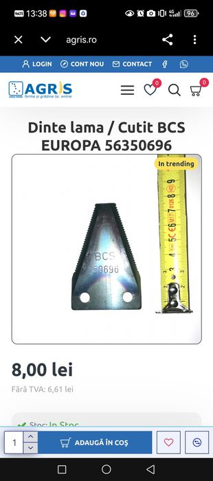 Lame pentru motocositoare Ferrari /bcs