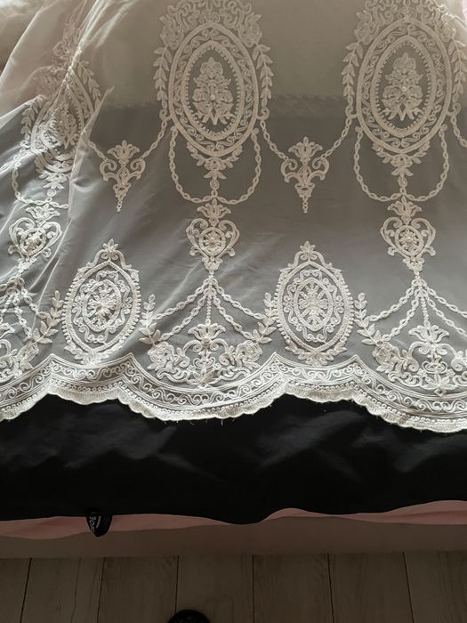 Тюль цвета айвори