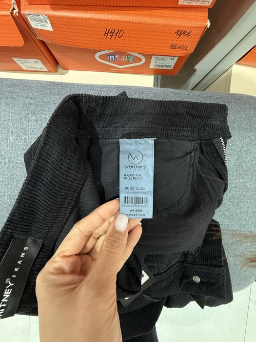 Вельвет брюки черные