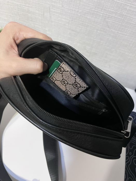 Барсетка черная через плечо