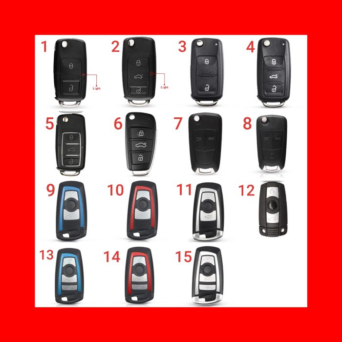 Carcasa Cheie Audi Bmw Seat Skoda Volkswagen Vw Opel logo inclus