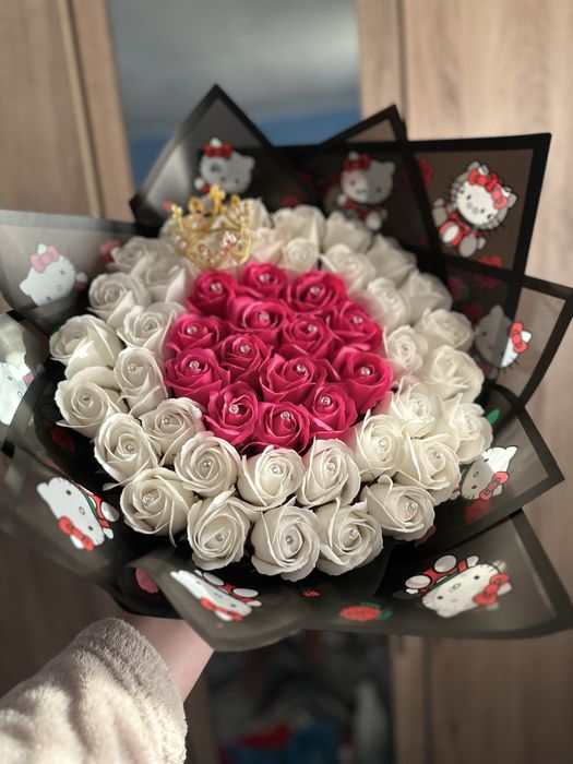 Buchet elegant din flori de sapun