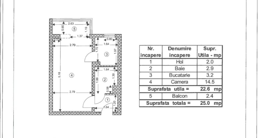Garsoniera de vânzare în Săcele