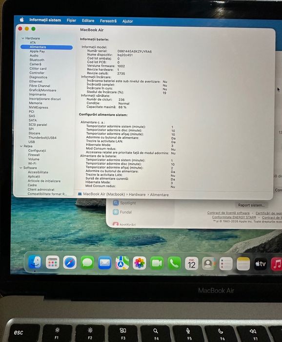 Super Preț! MacBook Air M1, 8gb, 256 gb! Perfect funcțional!
