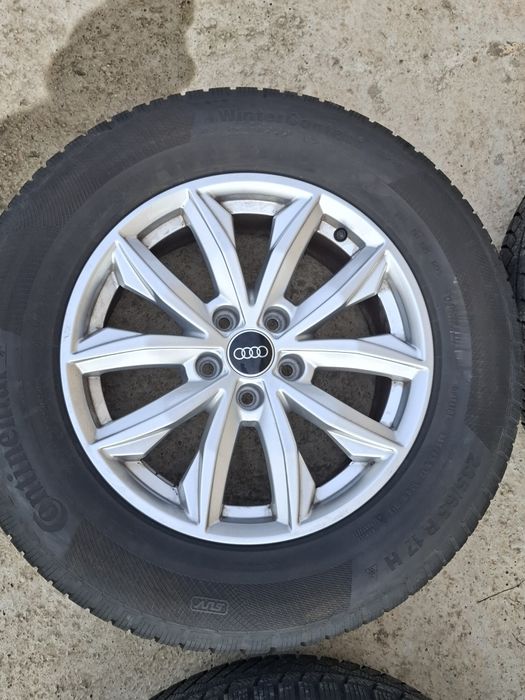 Set jante aliaj 5x112 r17  cu anvelope iarna  235 65 17 continental