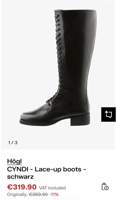 Високи ботуши с връзки Hogl