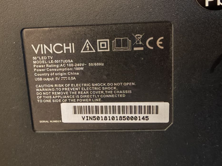 Vand TV LED 4K UHD SMART ANDROID VINCHI LE-5017 diagonala 127 cm