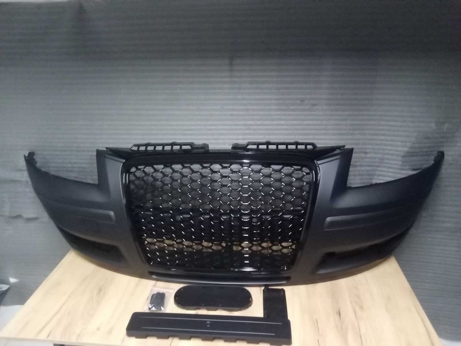 Pachet bara+grila masca radiator rs look fata Audi A3 2005-2008