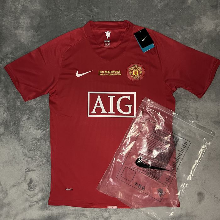 Nike Manchester United Ronaldo #7 Champions League Kit Red Size L