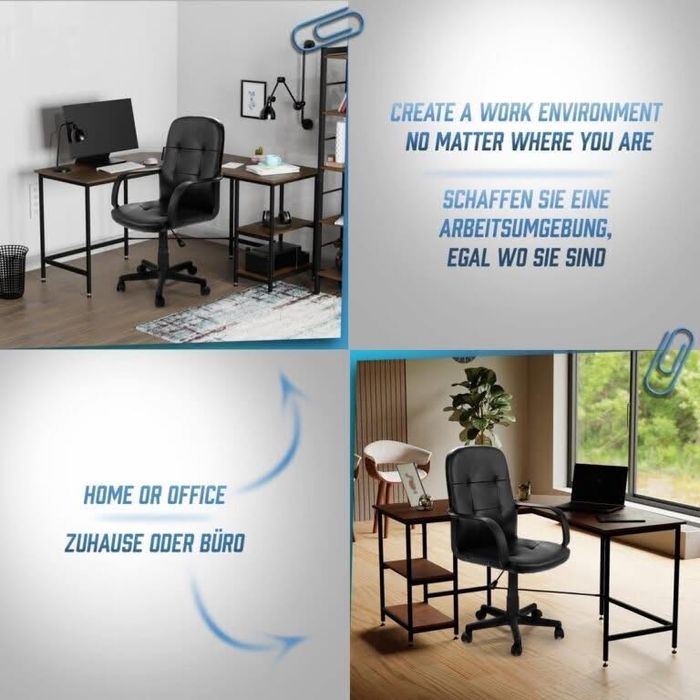 Miadomodo - Офис стол с подлакътници