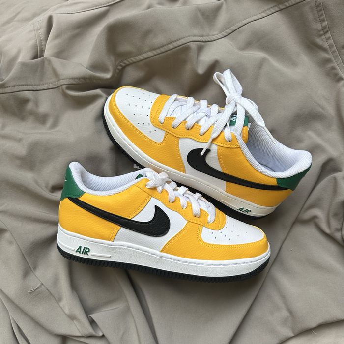 Pantofi Sport Nike Air Force 1 Low Oakland Athletics Galben Verde Galben Negru-100% originali
