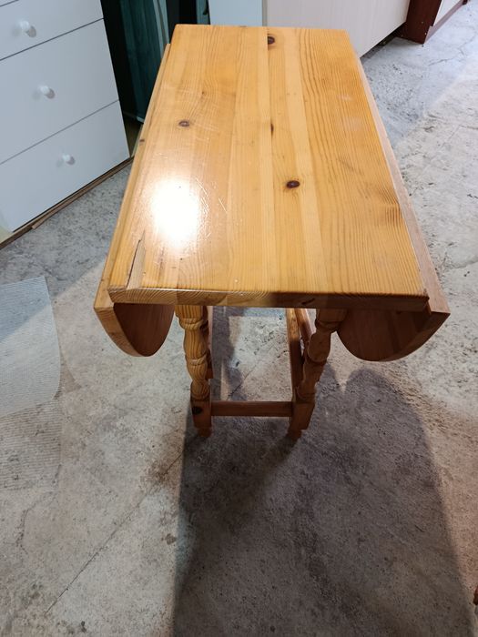 Разтегателна маса чист масив Чам, струпвани крака