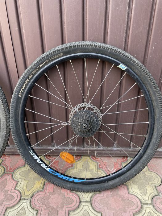 Jante bicicleta 27.5 discuri 8 pinioane quick release rockrider