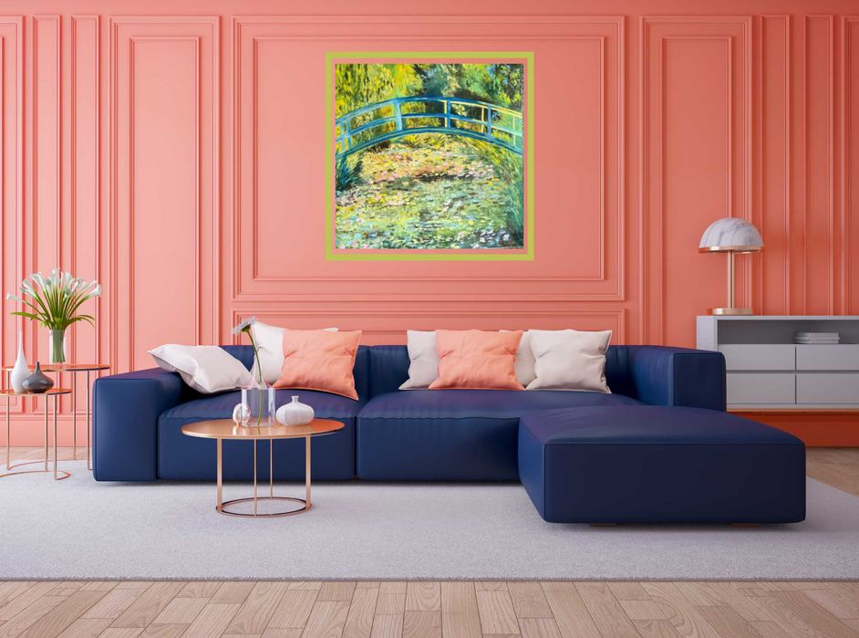 Vand tablou - inspiratie Claude Monet - Nuferi 80x80 cm