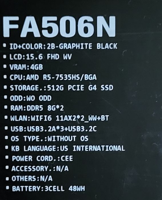 Ноутбук Asus TUF A15