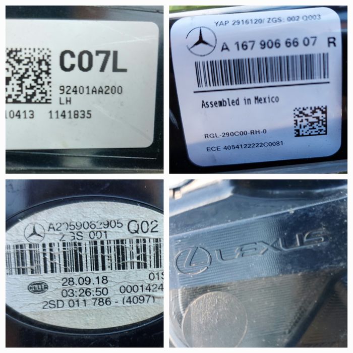 Stop stanga dreapta pe haion mercedes gle w167 coupe , stop stanga hyundai elantra  cn7 , c class w205 coupe , lexus nx 300h