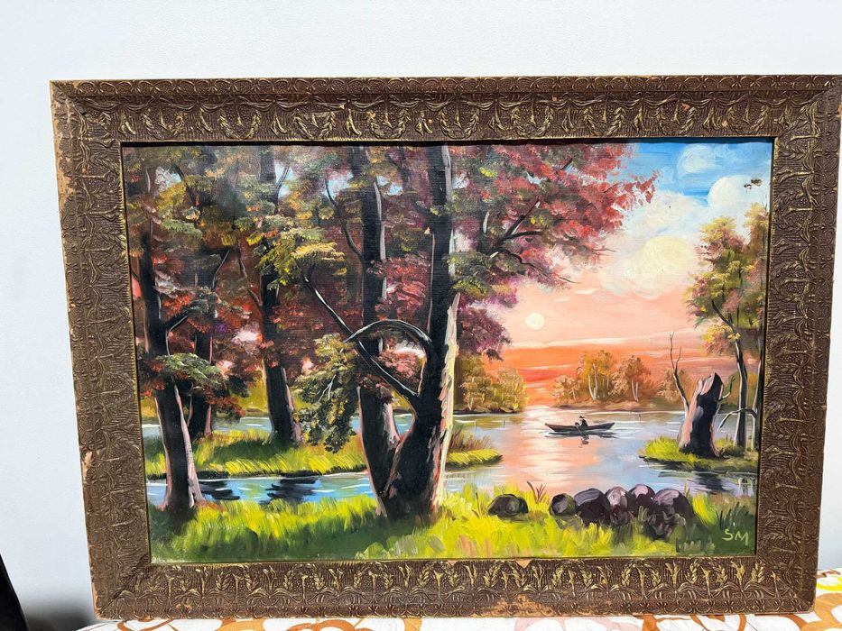 tablou vechi pictat pe panza in ulei pictura in ulei tablou vechi ulei