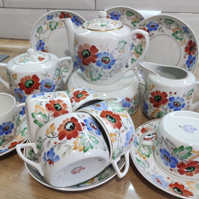 Чайный сервиз "Полевые цветы"" 1958г.