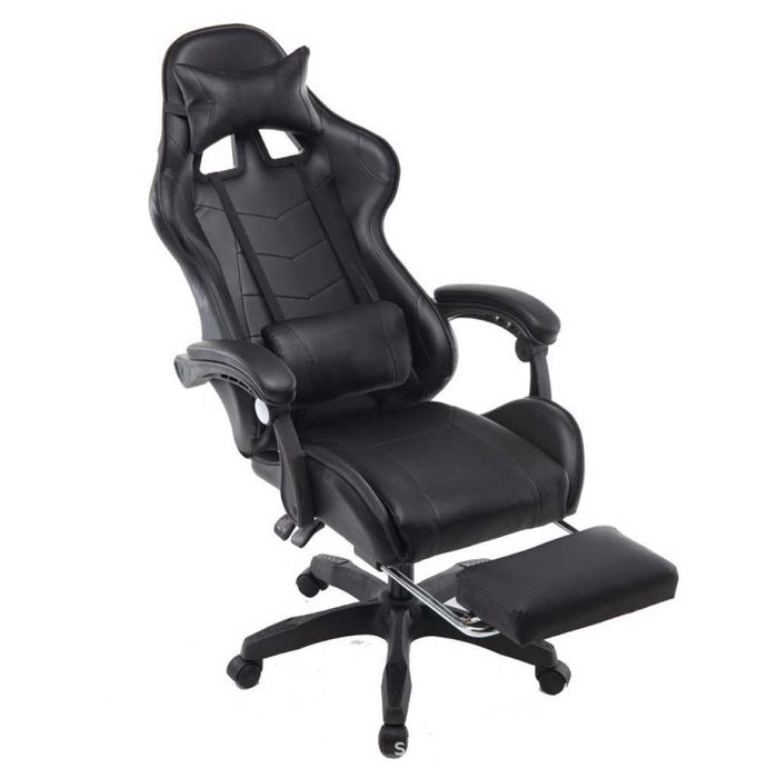 Въртящ се кожен стол за офис и компютърни игри.