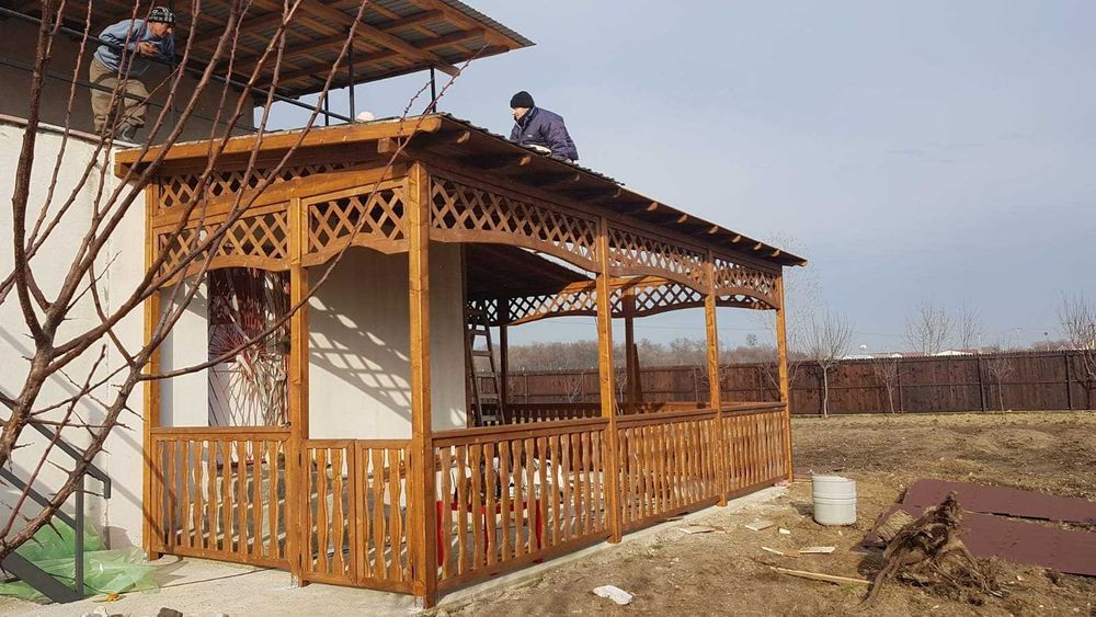 Terase, Foisoare, Cabana stil A-Frame si Case din structura de lemn