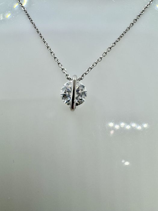 Сребърно колие с мойсанит (Диамант) 1 карат