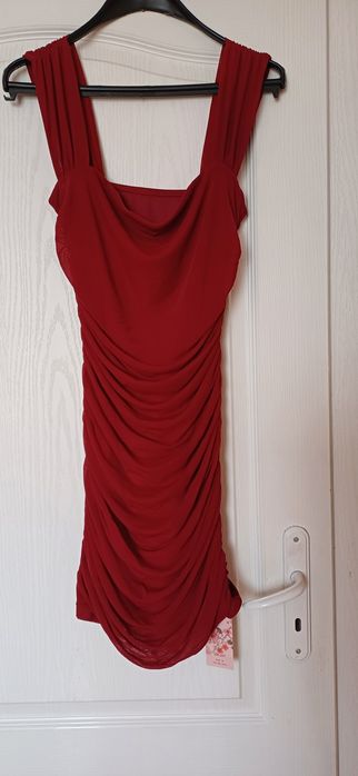 Дамска рокля, размер S, цвят бордо