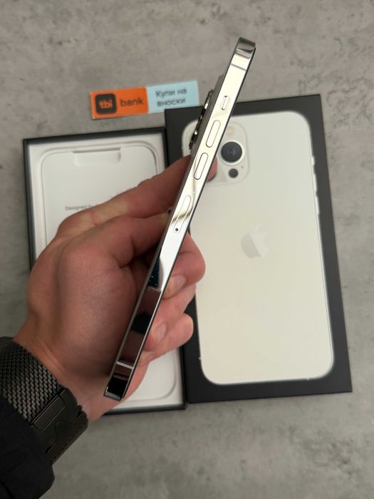 100% Батерия! КАТО НОВ! iPhone 13 Pro Max * Лизинг от 15€/мес  Silver - бял / сив
