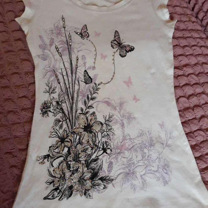 Бяла   памучна    Тениска