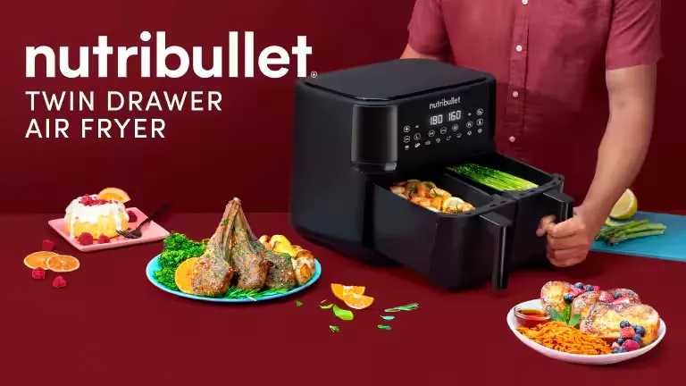 Nutribullet NBA081B Twin Drawer Air Fryer Official product