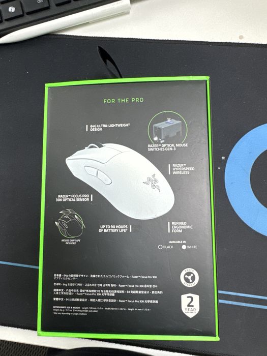 Мышь Razer deathadder v3 pro белый