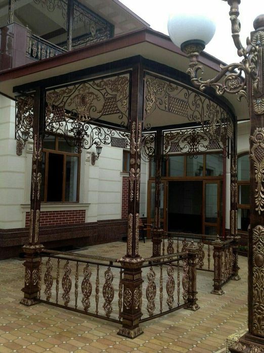 Металлические перила ограждения решетки ворота навесы из лексана