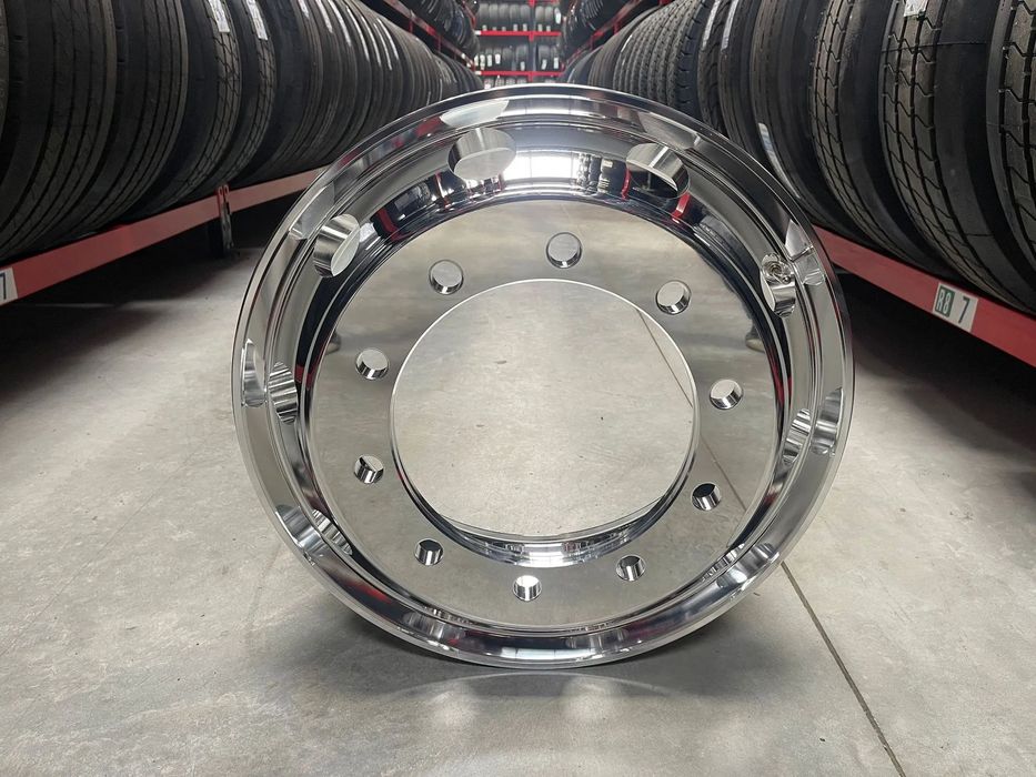 Janta NOUA  Aliaj 9.00X22.5 Jantax Ranforsata 10 prezoane, 105 mm intre prezoane, fiu 280 mm, flansa laterala Valva interioara,ET176.5, max.4125 kg Toate Pozitiile