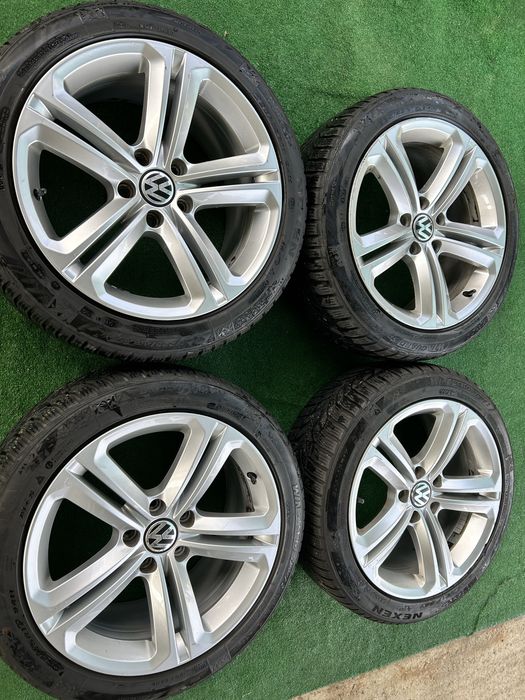 5х112 17 8j ET 41 за vw passat golf 5 6 touran tiguan skoda seat kadi с зимни гуми