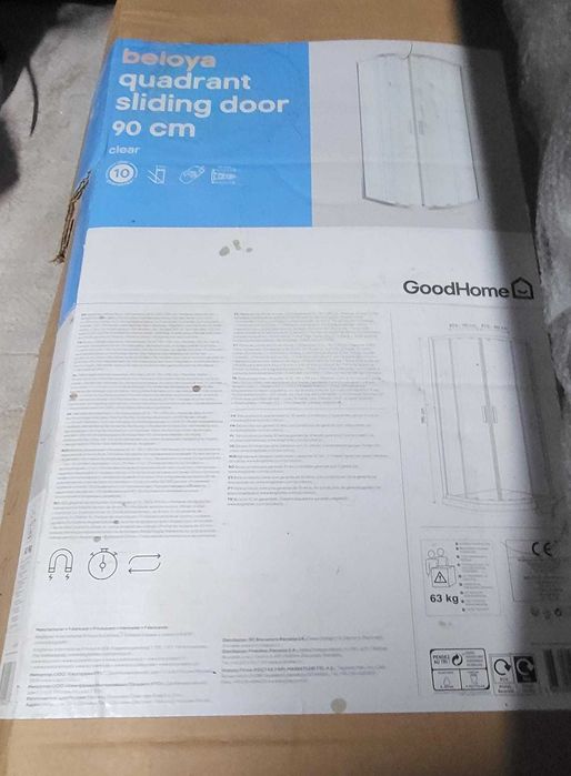 Cabina dus Beloya, 90/90 cm, moderna, ambalata, cu ridicare personala.