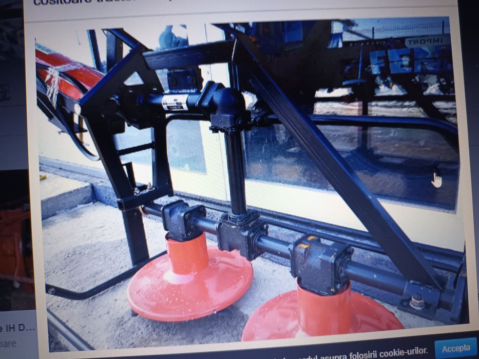 Cositoare rotativa pe curea, 2 tamburi spate, 100 cm, TB09