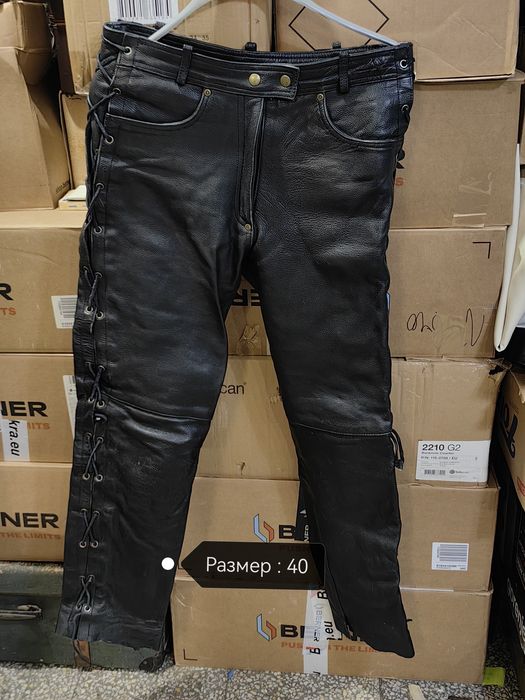 Кожени мото панталони