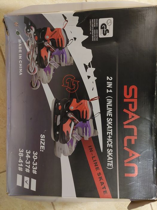 Role și patine 2 în 1 reglabile 34-37