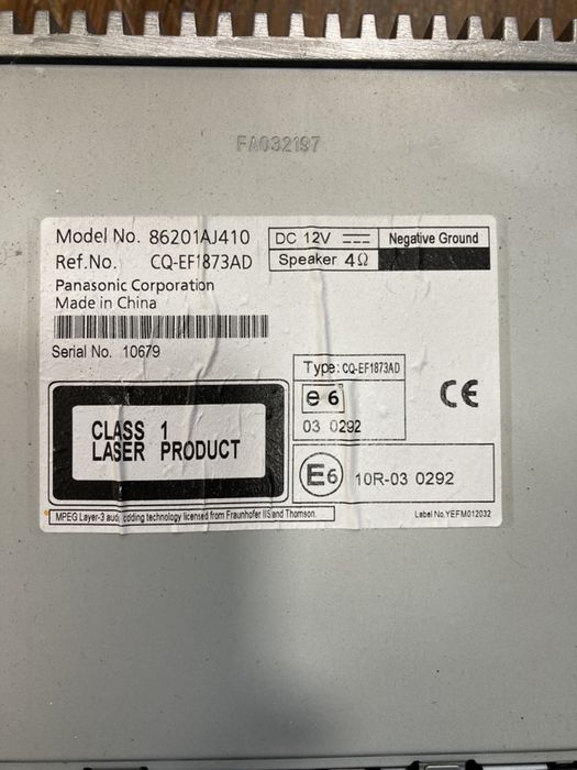 Subaru legacy 2011г оригинално Сд радио