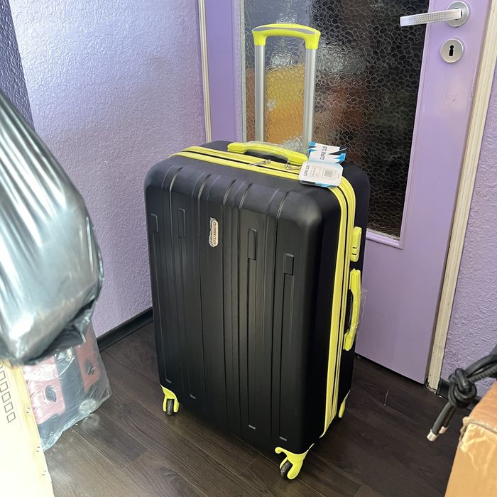 пътнически куфар+разширител комплект 3брABS удароустойчив 4 колела360°