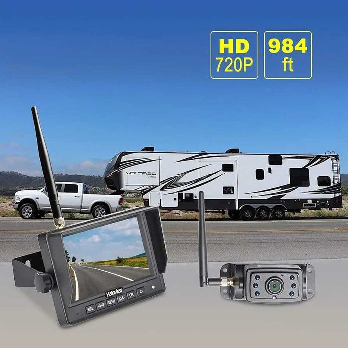 Чисто нова безжична система камера за задно виждане Haloview MC5111 5” 720P HD IP69K DVR за кемпер каравана камион