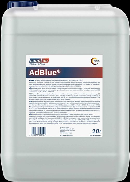 AdBlue Original Producator German Brand EUROLUB Bidon 10 cu pilnie