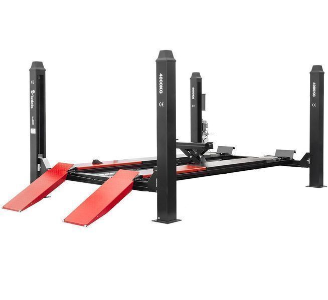 4-колонен подемник за кола 380v 4t с вграден канал + безплатно масло