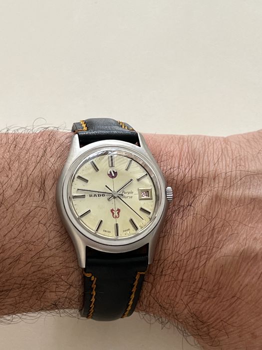 Здравейте, продавам часовник  Rado Purple Horse 1970г.