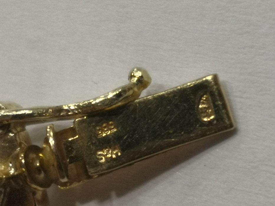 Vind brățară din aur 14kt cu granate Bohemia