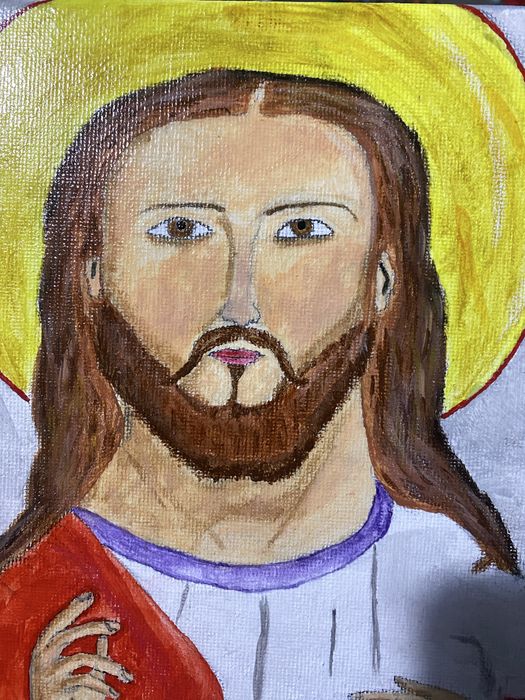 Ръчно рисувана картина на Исус Христос