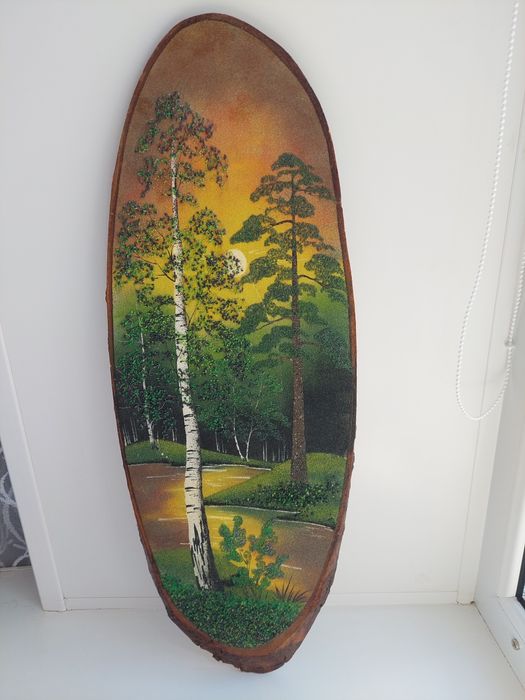 Панно на спиле дерева