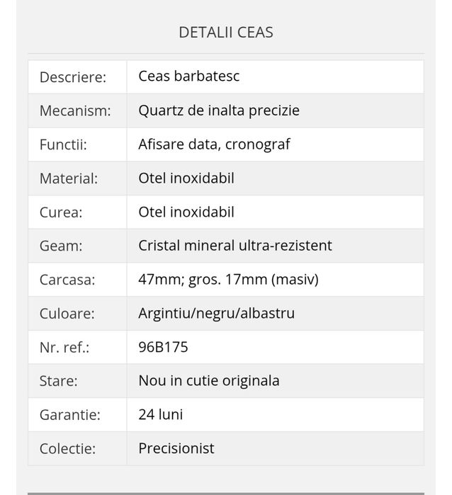 Ceas bărbat Bulova Precisionist
